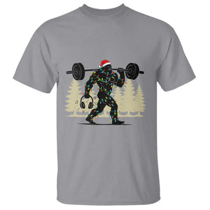 Bigfoot Gym Christmas T Shirt Funny Sasquatch Bodybuilding Weightlifting TS14 Sport Gray Print Your Wear