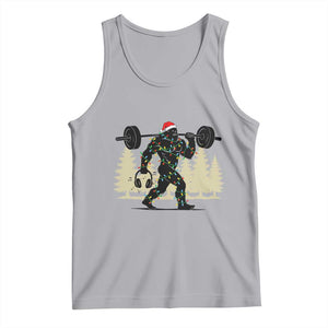 Bigfoot Gym Christmas Tank Top Funny Sasquatch Bodybuilding Weightlifting TS14 Athletic Heather Print Your Wear