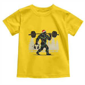 Bigfoot Gym Christmas Toddler T Shirt Funny Sasquatch Bodybuilding Weightlifting TS14 Daisy Print Your Wear