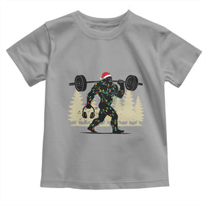 Bigfoot Gym Christmas Toddler T Shirt Funny Sasquatch Bodybuilding Weightlifting TS14 Sport Gray Print Your Wear