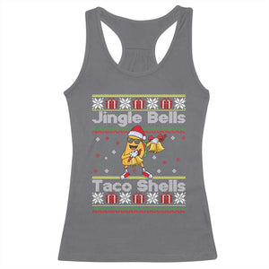 Funny Taco Christmas Racerback Tank Top Jigle Bells Taco Shells TS14 Charcoal Print Your Wear