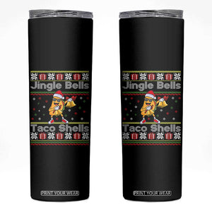 Funny Taco Christmas Skinny Tumbler Jigle Bells Taco Shells TS14 Black Print Your Wear