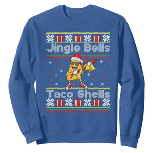 Funny Taco Christmas Sweatshirt Jigle Bells Taco Shells TS14 Royal Blue Print Your Wear