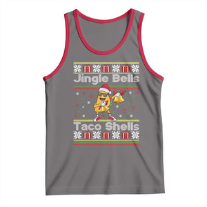 Funny Taco Christmas Tank Top Jigle Bells Taco Shells TS14 Deep Heather Red Print Your Wear
