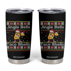 Funny Taco Christmas Tumbler Cup Jigle Bells Taco Shells TS14 Black Print Your Wear
