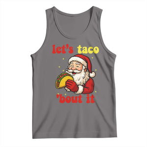 Funny Santa Taco Tank Top Let Us Taco About It TS14 Deep Heather Print Your Wear