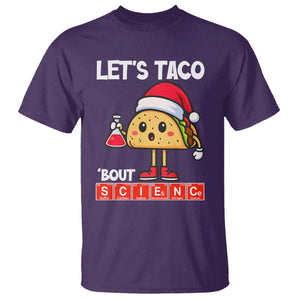 Funny Taco Mexican Christmas T Shirt Let Us Taco About Science TS14 Purple Print Your Wear