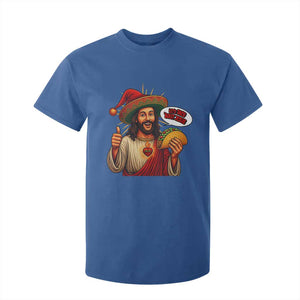 Funny Jesus Taco Mexican T Shirt For Kid Let Us Taco About Jesus TS14 Royal Blue Print Your Wear