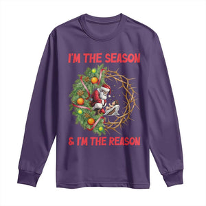 Santa Christmas Long Sleeve Shirt Baby Jesus Christian Xmas TS14 Purple Print Your Wear