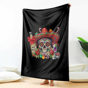 Cinco De Mayo Christmas Throw Blanket Mexican Sugar Skull Sombrero Tequila Party TS14 Print Your Wear