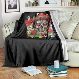 Cinco De Mayo Christmas Throw Blanket Mexican Sugar Skull Sombrero Tequila Party TS14 Print Your Wear
