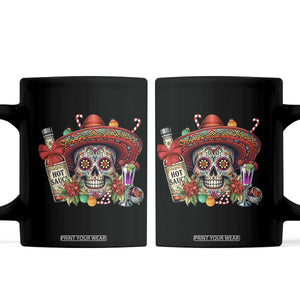 Cinco De Mayo Christmas Coffee Mug Mexican Sugar Skull Sombrero Tequila Party TS14 Black Print Your Wear