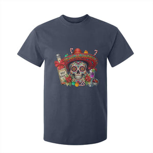 Cinco De Mayo Christmas T Shirt For Kid Mexican Sugar Skull Sombrero Tequila Party TS14 Navy Print Your Wear