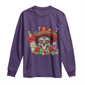 Cinco De Mayo Christmas Long Sleeve Shirt Mexican Sugar Skull Sombrero Tequila Party TS14 Purple Print Your Wear