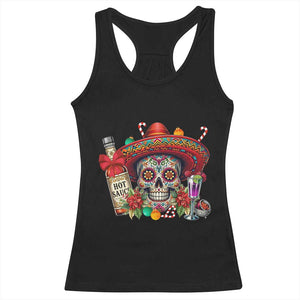 Cinco De Mayo Christmas Racerback Tank Top Mexican Sugar Skull Sombrero Tequila Party TS14 Black Print Your Wear
