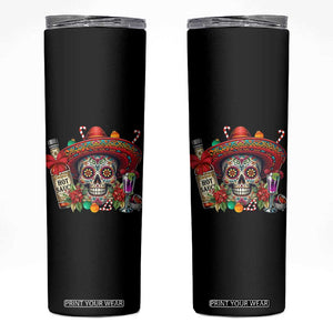 Cinco De Mayo Christmas Skinny Tumbler Mexican Sugar Skull Sombrero Tequila Party TS14 Black Print Your Wear