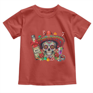 Cinco De Mayo Christmas Toddler T Shirt Mexican Sugar Skull Sombrero Tequila Party TS14 Red Print Your Wear