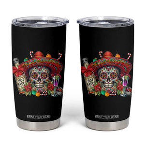 Cinco De Mayo Christmas Tumbler Cup Mexican Sugar Skull Sombrero Tequila Party TS14 Black Print Your Wear