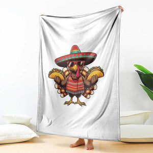 Funny Thanksgiving Turkey Throw Blanket Taco Mexican Christmas TS14 Print Your Wear