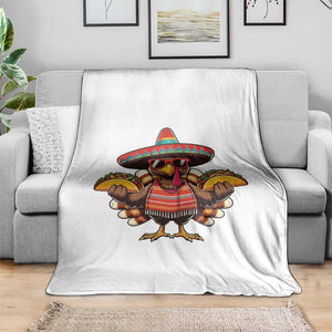 Funny Thanksgiving Turkey Throw Blanket Taco Mexican Christmas TS14 Print Your Wear