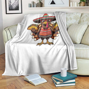 Funny Thanksgiving Turkey Throw Blanket Taco Mexican Christmas TS14 Print Your Wear