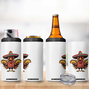 Funny Thanksgiving Turkey 4 in 1 Can Cooler Tumbler Taco Mexican Christmas TS14 Print Your Wear