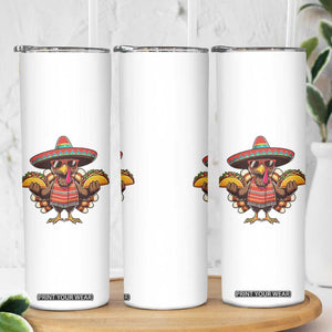 Funny Thanksgiving Turkey Skinny Tumbler Taco Mexican Christmas TS14 Print Your Wear