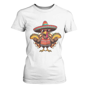 Funny Thanksgiving Turkey T Shirt For Women Taco Mexican Christmas TS14 White Print Your Wear