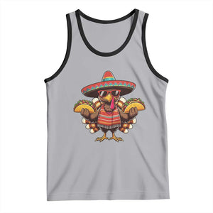 Funny Thanksgiving Turkey Tank Top Taco Mexican Christmas TS14 Athletic Heather Black Print Your Wear