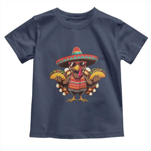 Funny Thanksgiving Turkey Toddler T Shirt Taco Mexican Christmas TS14 Navy Print Your Wear