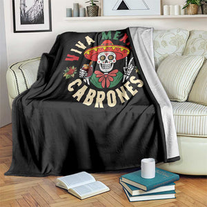 Viva Mexico Cabrones Throw Blanket Mexican Skull Christmas TS14 Print Your Wear
