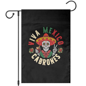 Viva Mexico Cabrones Garden Flag Mexican Skull Christmas TS14 Black Print Your Wear
