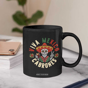 Viva Mexico Cabrones Coffee Mug Mexican Skull Christmas TS14 Print Your Wear