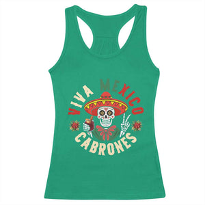 Viva Mexico Cabrones Racerback Tank Top Mexican Skull Christmas TS14 Irish Green Print Your Wear