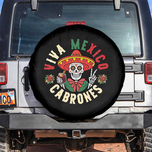 Viva Mexico Cabrones Spare Tire Cover Mexican Skull Christmas TS14 No hole Black Print Your Wear