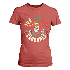Viva Mexico Cabrones T Shirt For Women Mexican Skull Christmas TS14 Red Print Your Wear