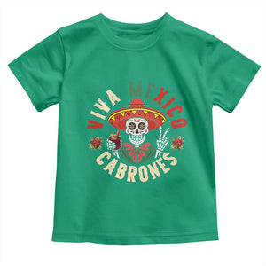 Viva Mexico Cabrones Toddler T Shirt Mexican Skull Christmas TS14 Irish Green Print Your Wear