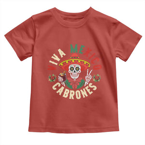 Viva Mexico Cabrones Toddler T Shirt Mexican Skull Christmas TS14 Red Print Your Wear