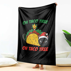 Funny Taco Cat Tree Christmas Throw Blanket TS14 Print Your Wear