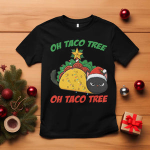 Funny Taco Cat Tree Christmas T Shirt TS14 Black Print Your Wear