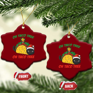 Funny Taco Cat Tree Christmas Ceramic Ornament TS14 Print Your Wear