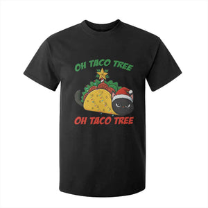 Funny Taco Cat Tree Christmas T Shirt For Kid TS14 Black Print Your Wear