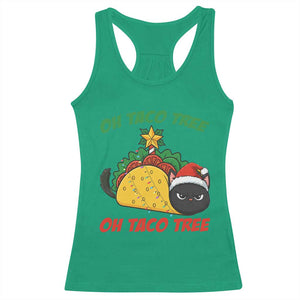 Funny Taco Cat Tree Christmas Racerback Tank Top TS14 Irish Green Print Your Wear