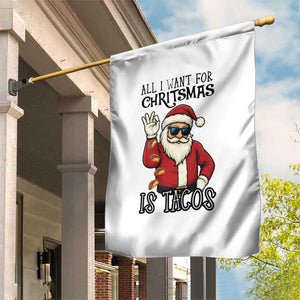 Funny Santa Taco Christmas Garden Flag All I Want For Christmas Is Taco TS14 Print Your Wear
