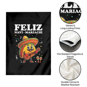 Funny Taco Mexican Christmas Garden Flag Feliz Navi Mariachi TS14 Print Your Wear