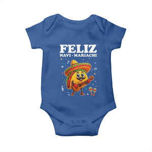Funny Taco Mexican Christmas Baby Onesie Feliz Navi Mariachi TS14 Royal Blue Print Your Wear