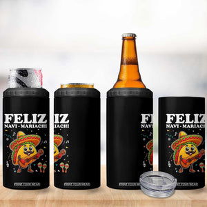 Funny Taco Mexican Christmas 4 in 1 Can Cooler Tumbler Feliz Navi Mariachi TS14 Print Your Wear