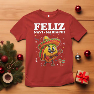 Funny Taco Mexican Christmas T Shirt Feliz Navi Mariachi TS14 Red Print Your Wear