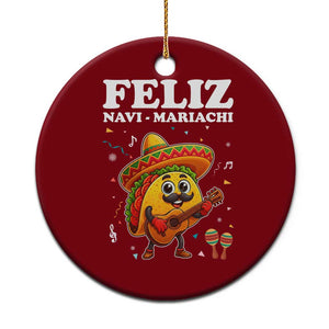 Funny Taco Mexican Xmas Ceramic Ornament Feliz Navi Mariachi TS14 1pc Red Print Your Wear