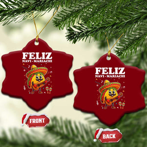 Funny Taco Mexican Xmas Ceramic Ornament Feliz Navi Mariachi TS14 Print Your Wear